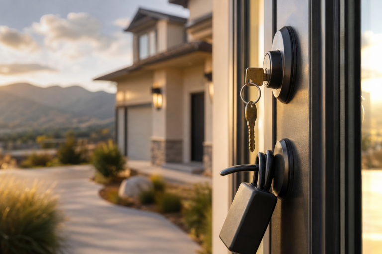 New construction homes in a Layton, Utah subdivision
