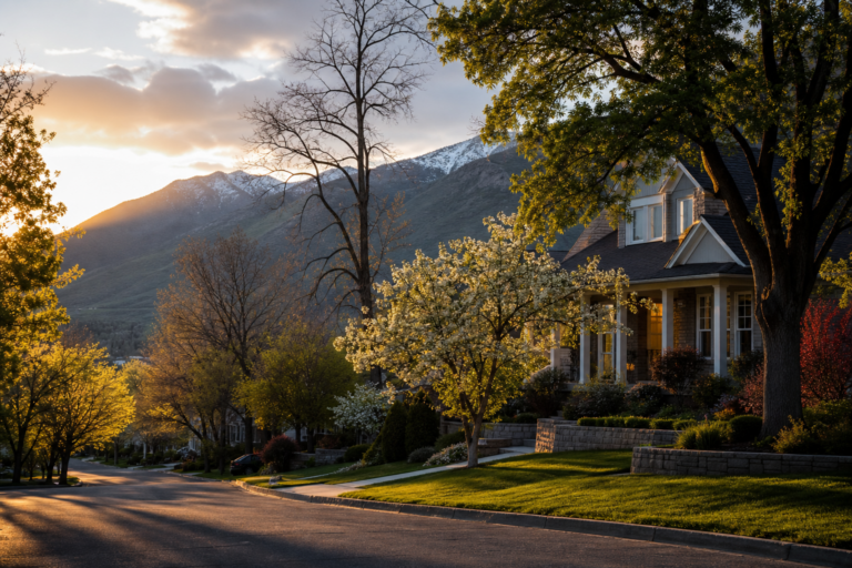Davis County, Utah home for sale with a mountain backdrop